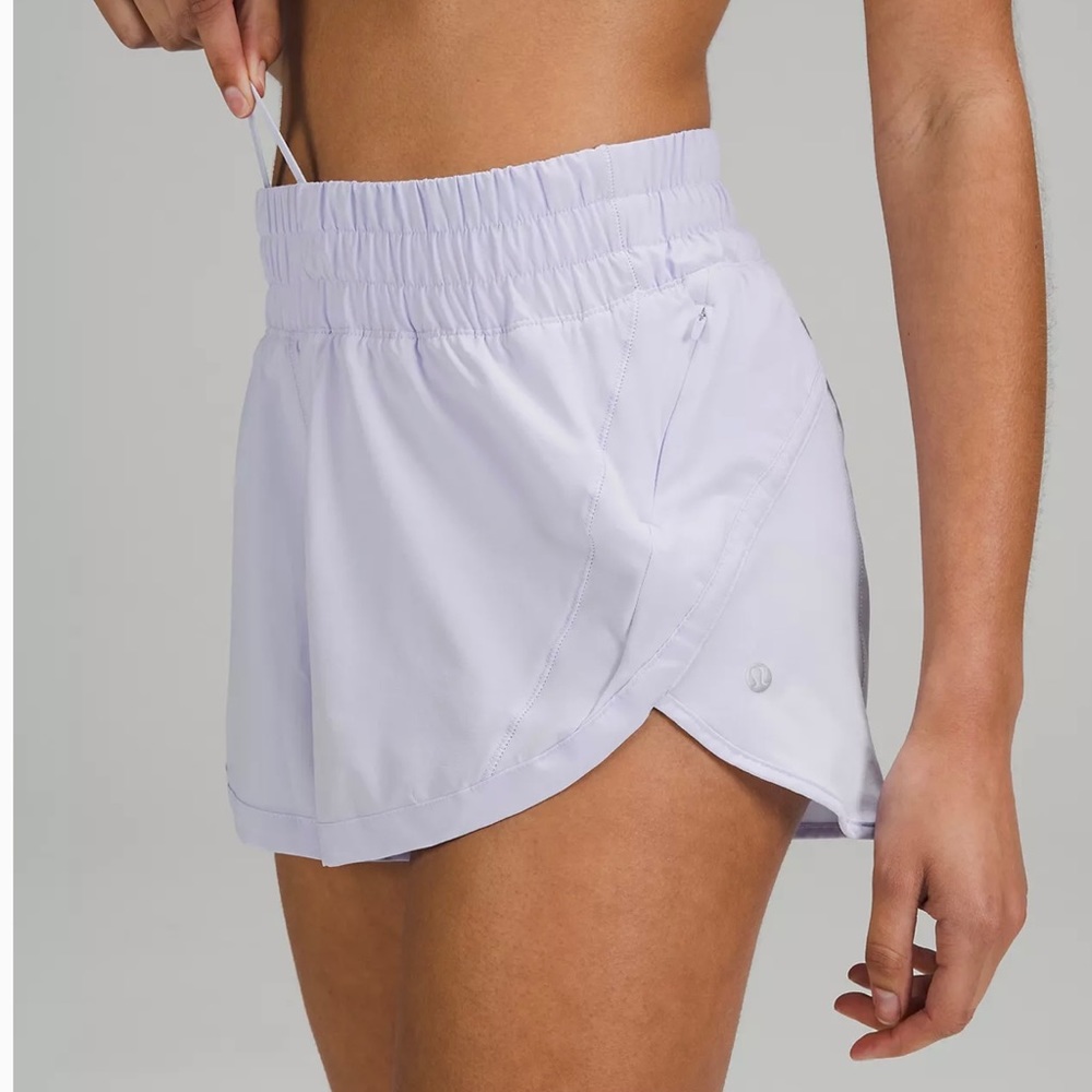 Lululemon track that high rise lined short 3”